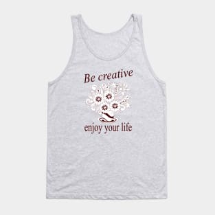 Be creative  with violet flowers in tea cup Tank Top